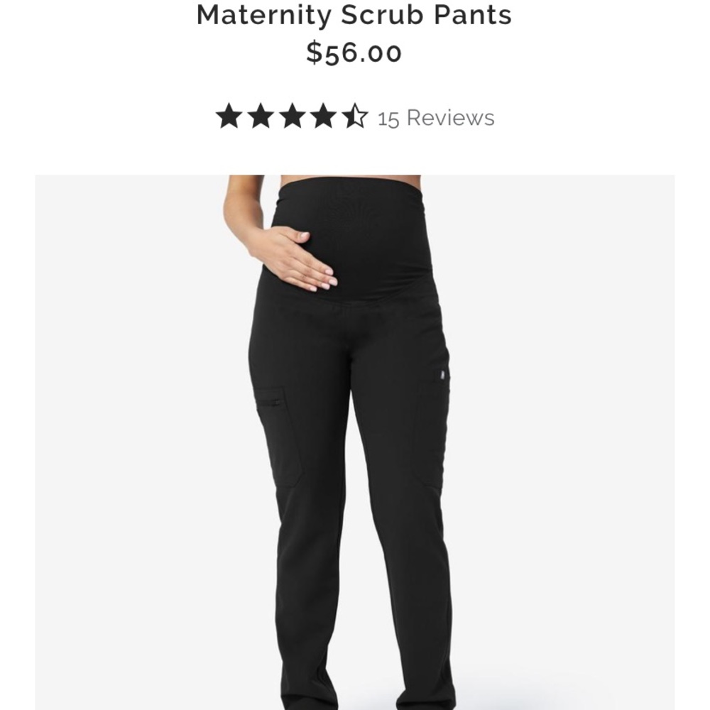 Figs Yola maternity pants xs black.